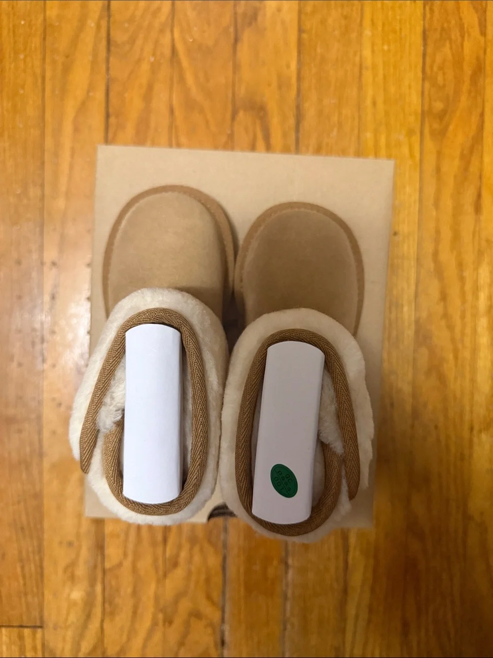 UGG Baby Cozy Shearling Booties in Chestnut NEW